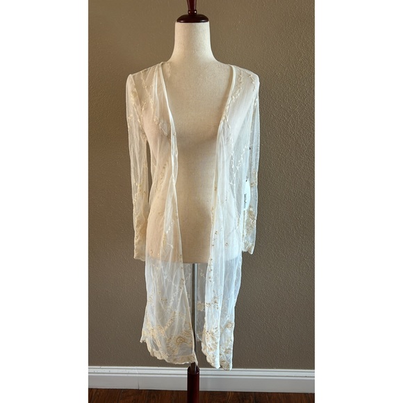 Mesh embroidered cardigan - Picture 4 of 4